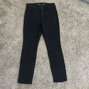 Black straight leg jeans